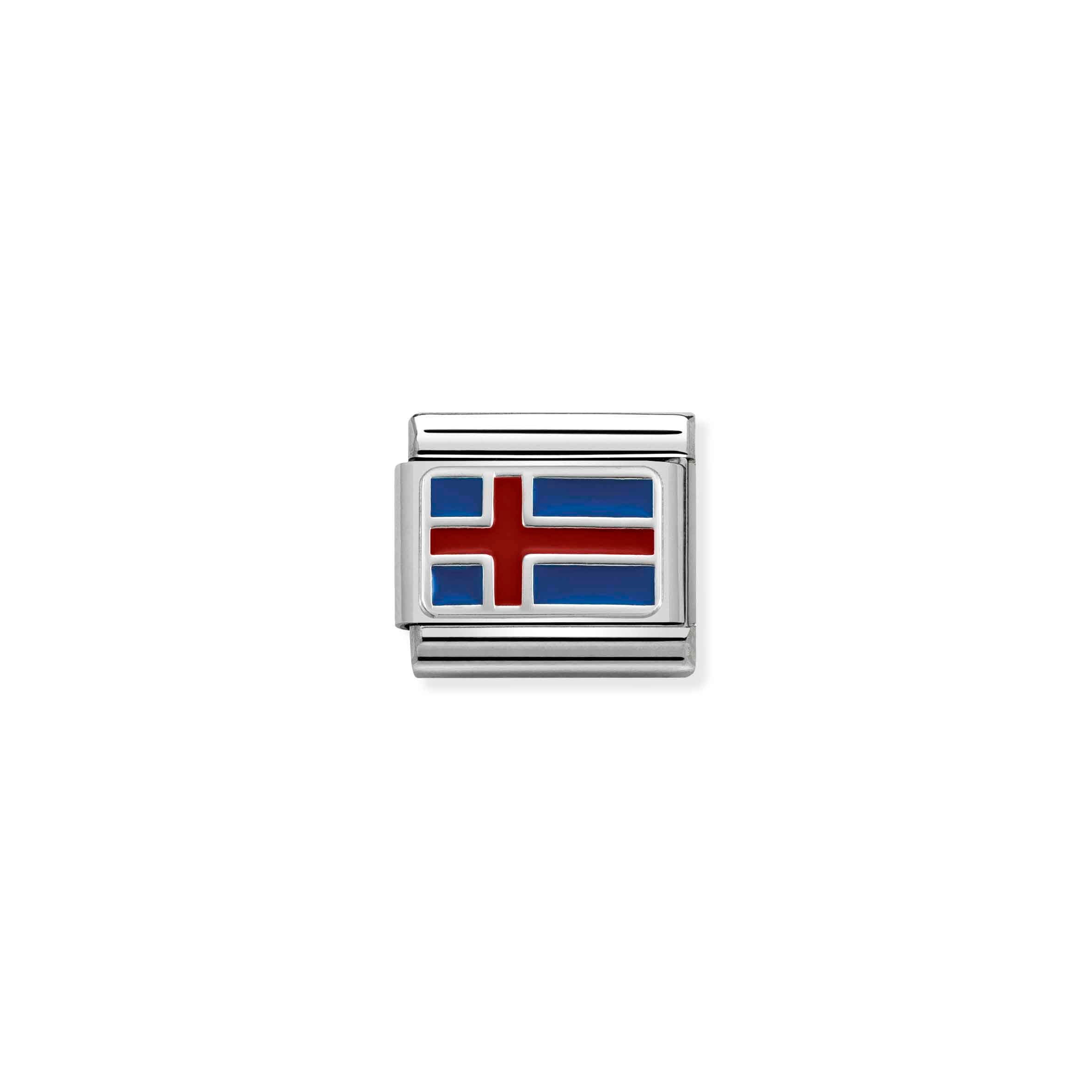 Charm, Composable Link, Iceland with Enamel