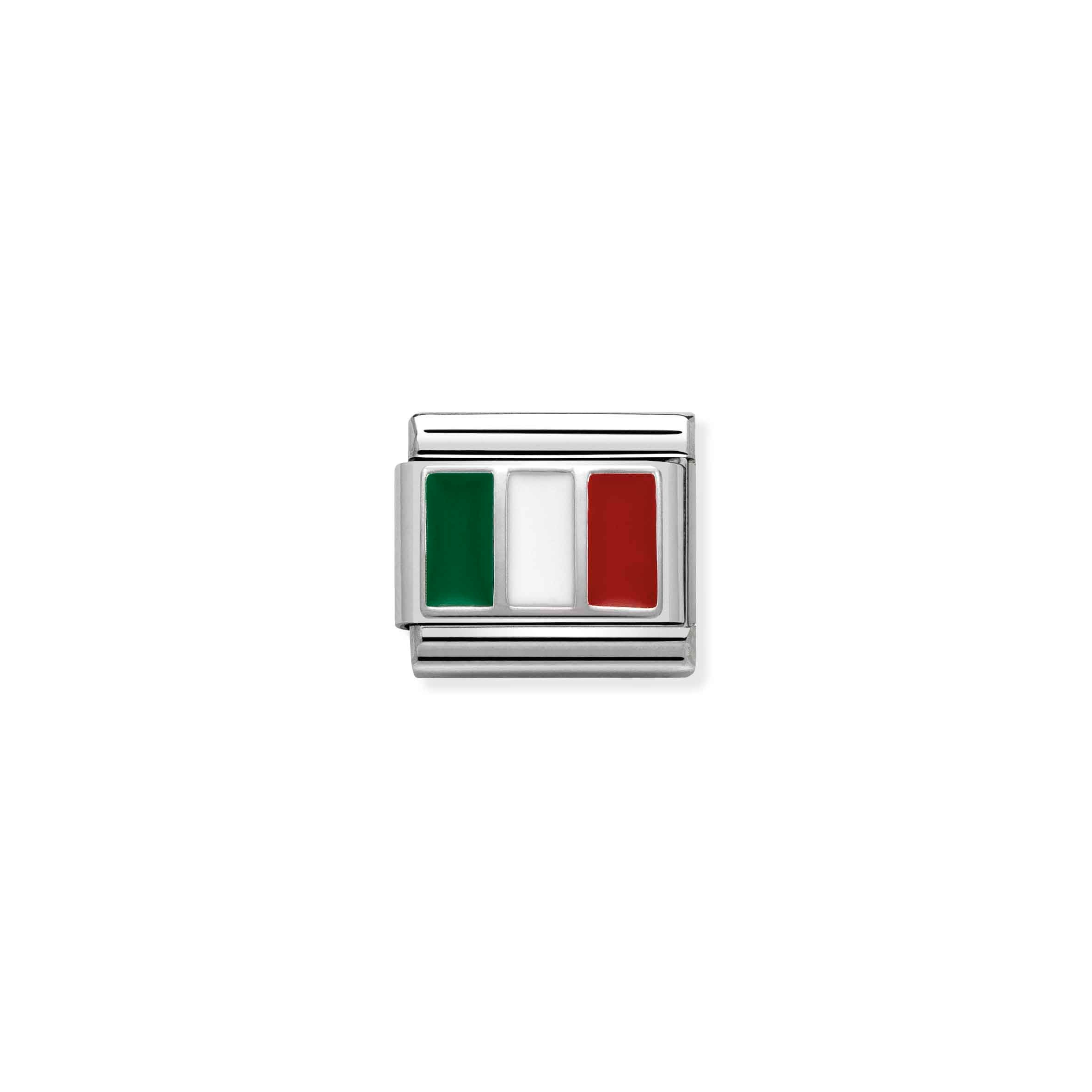 Charm, Composable Link, Italy with Enamel