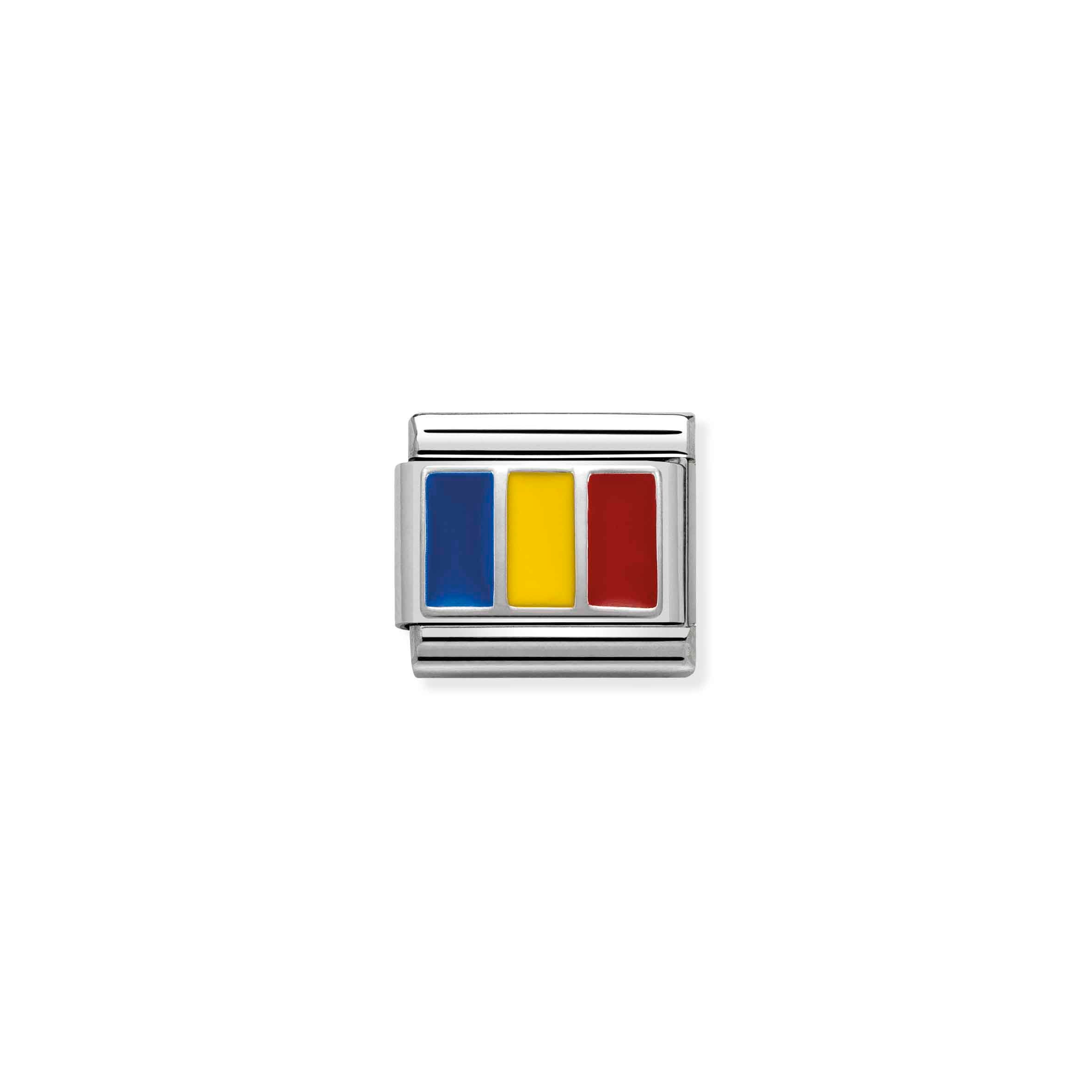Charm, Composable Link, Romania with Enamel