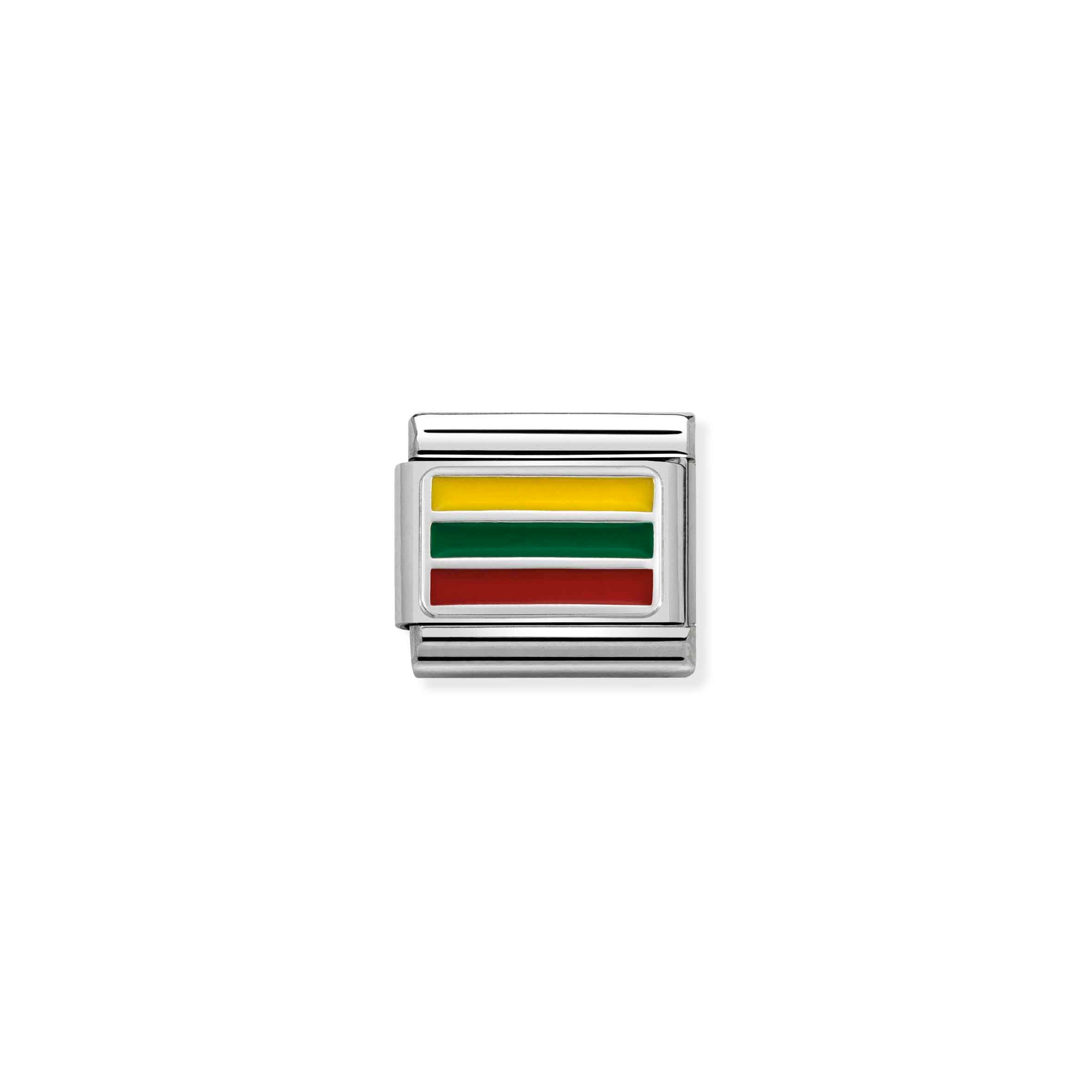Charm, Composable Link, Lithuania with Enamel