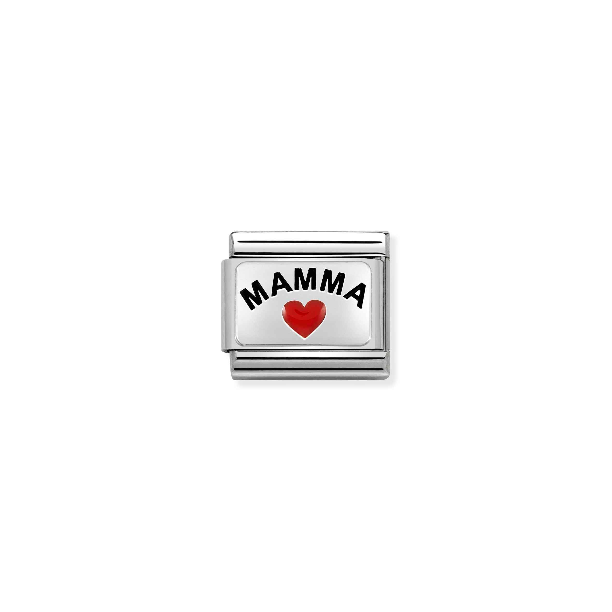 Charm, Composable Link, Red Heart Mamma