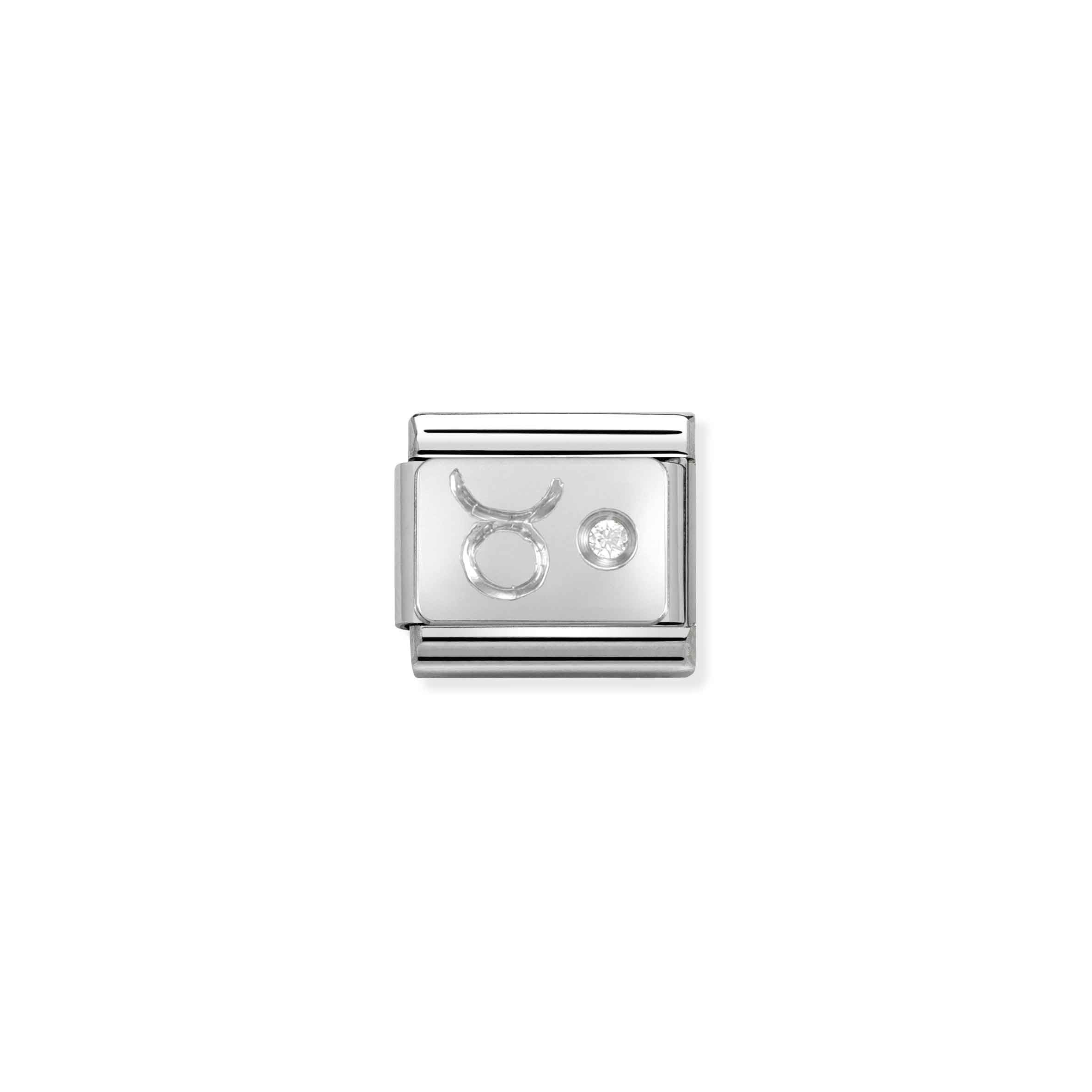 Charm, Composable Link, Taurus in Silver and Stone