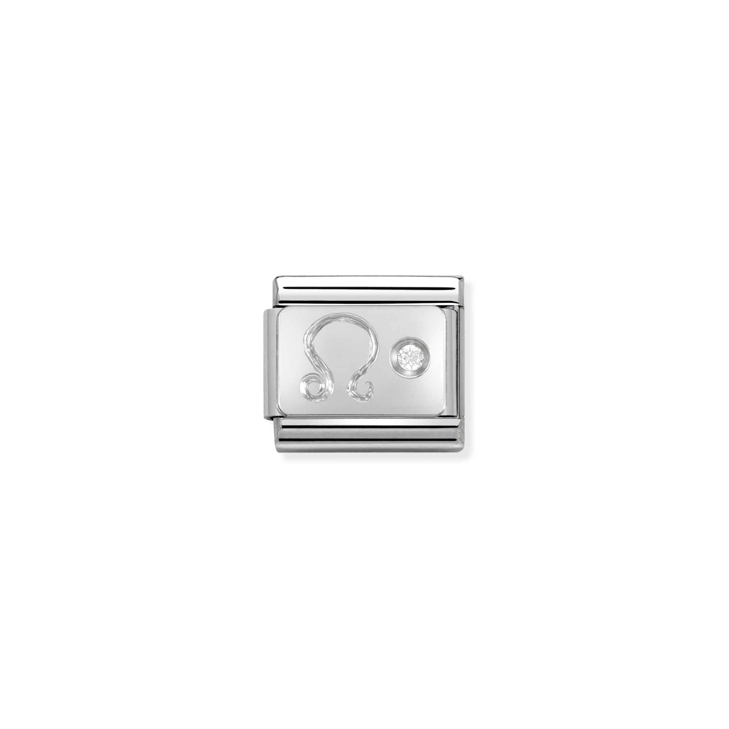 Charm, Composable Link, Leo in Silver and Stone
