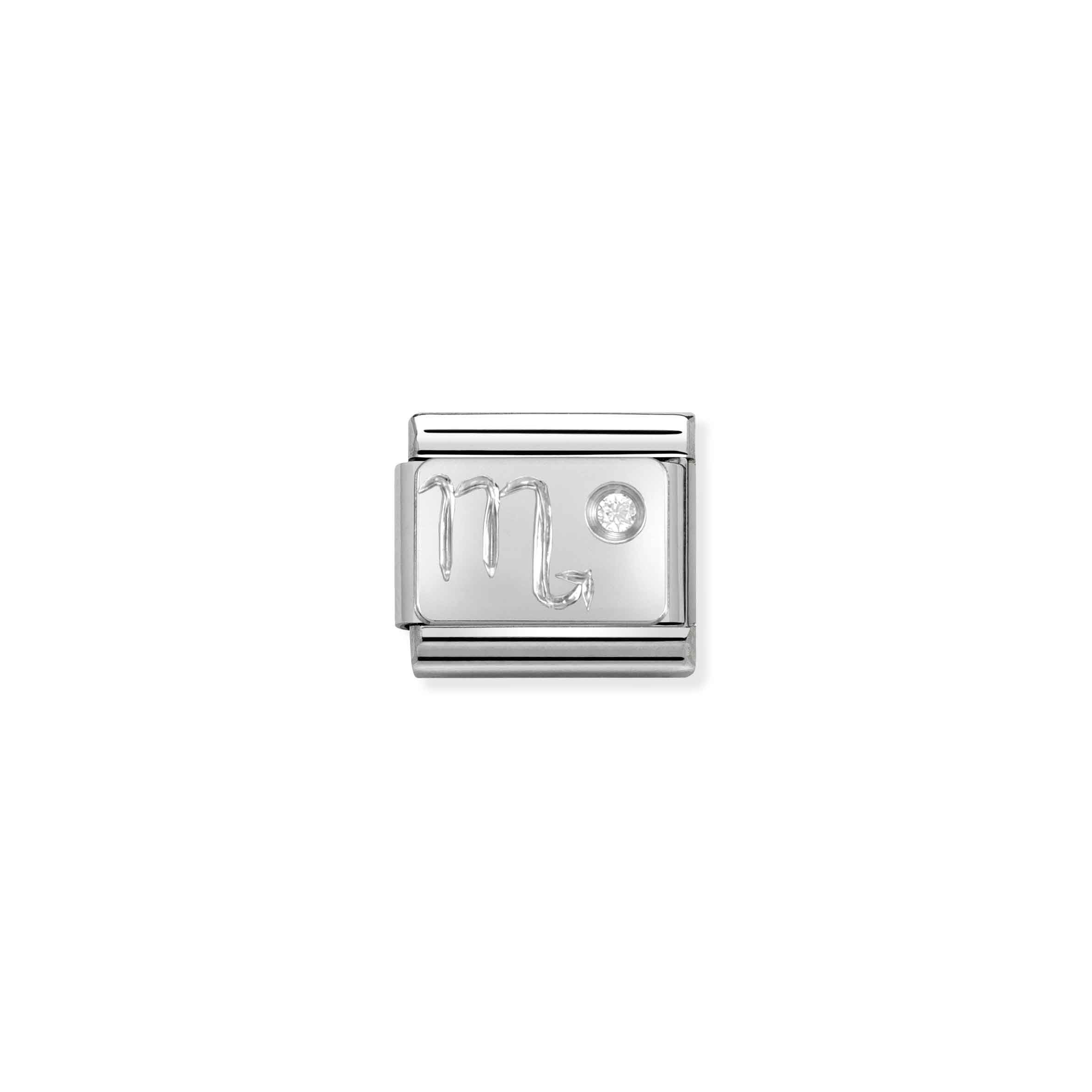 Charm, Composable Link, Scorpio in Silver and Stone