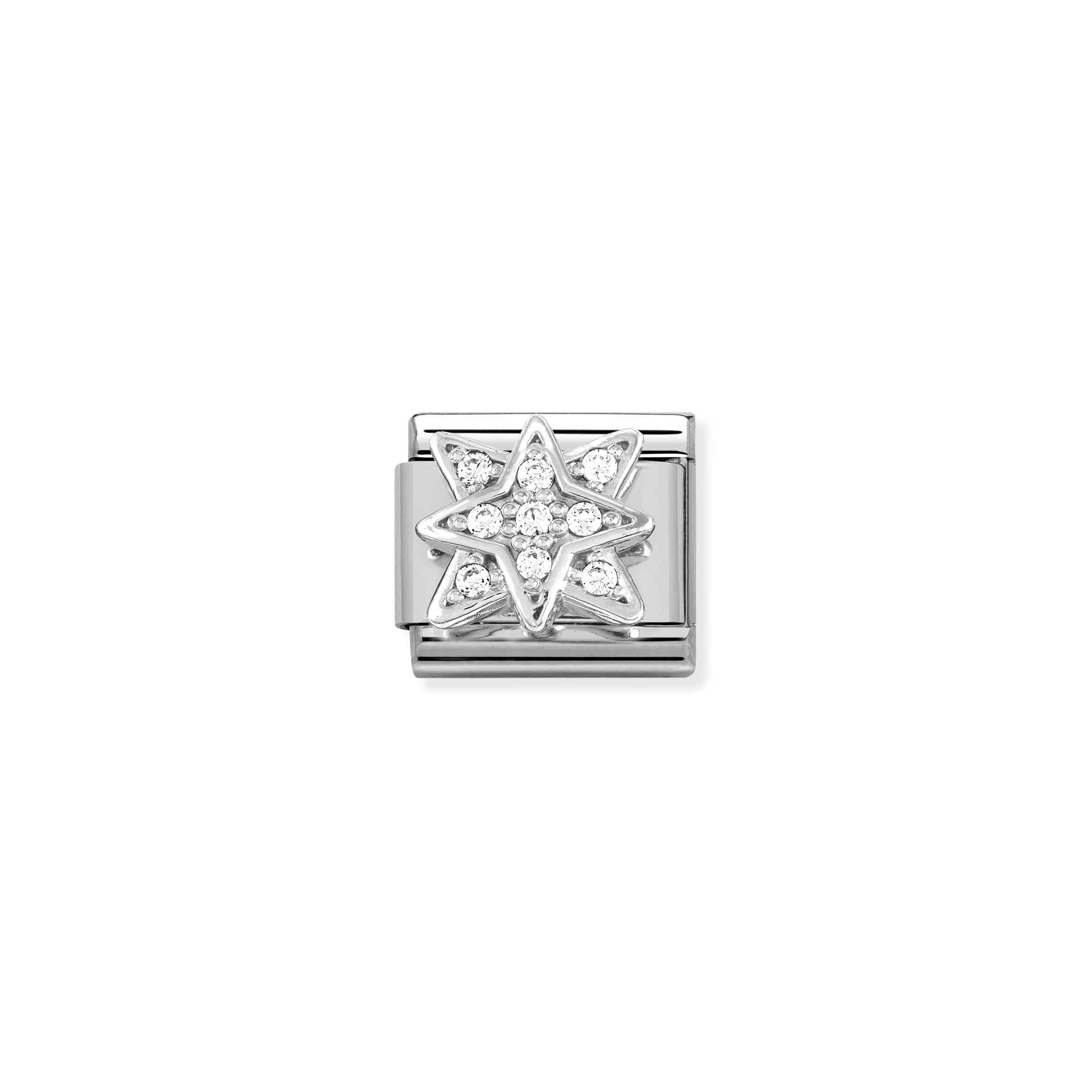 Charm, Composable Link, Windrose, silver