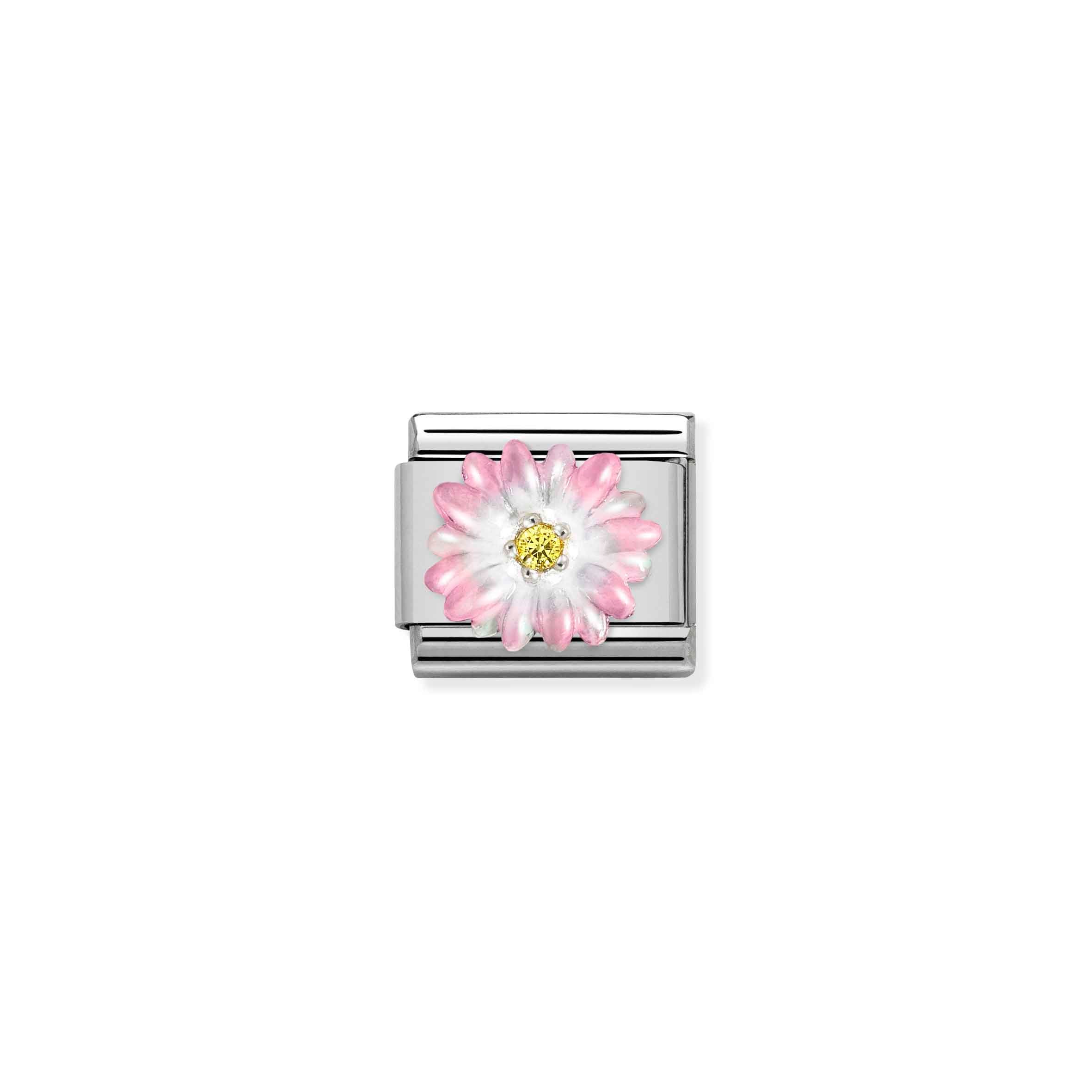 Charm, Composable Link, Pink Flower