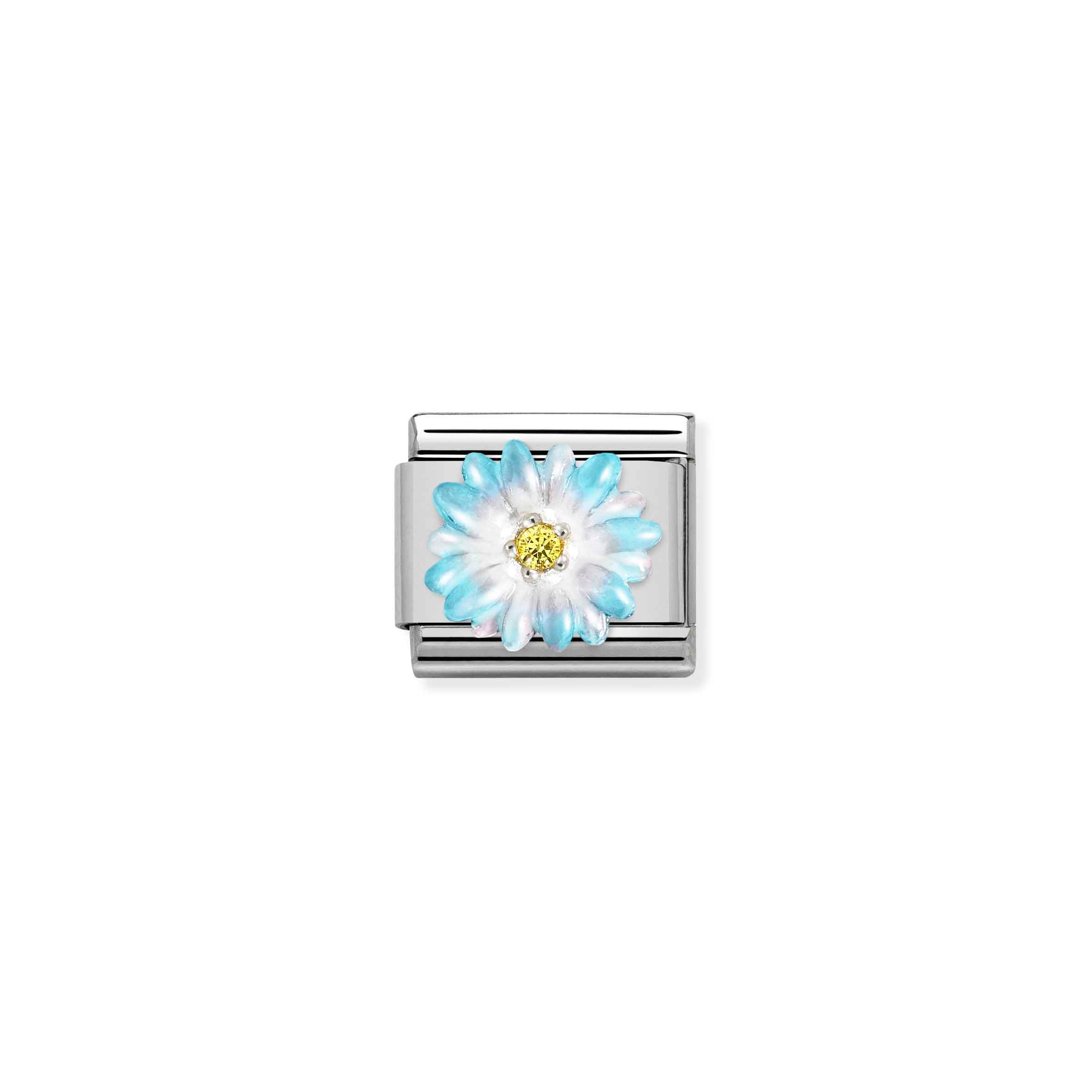Charm, Composable Link, Light Blue Flower