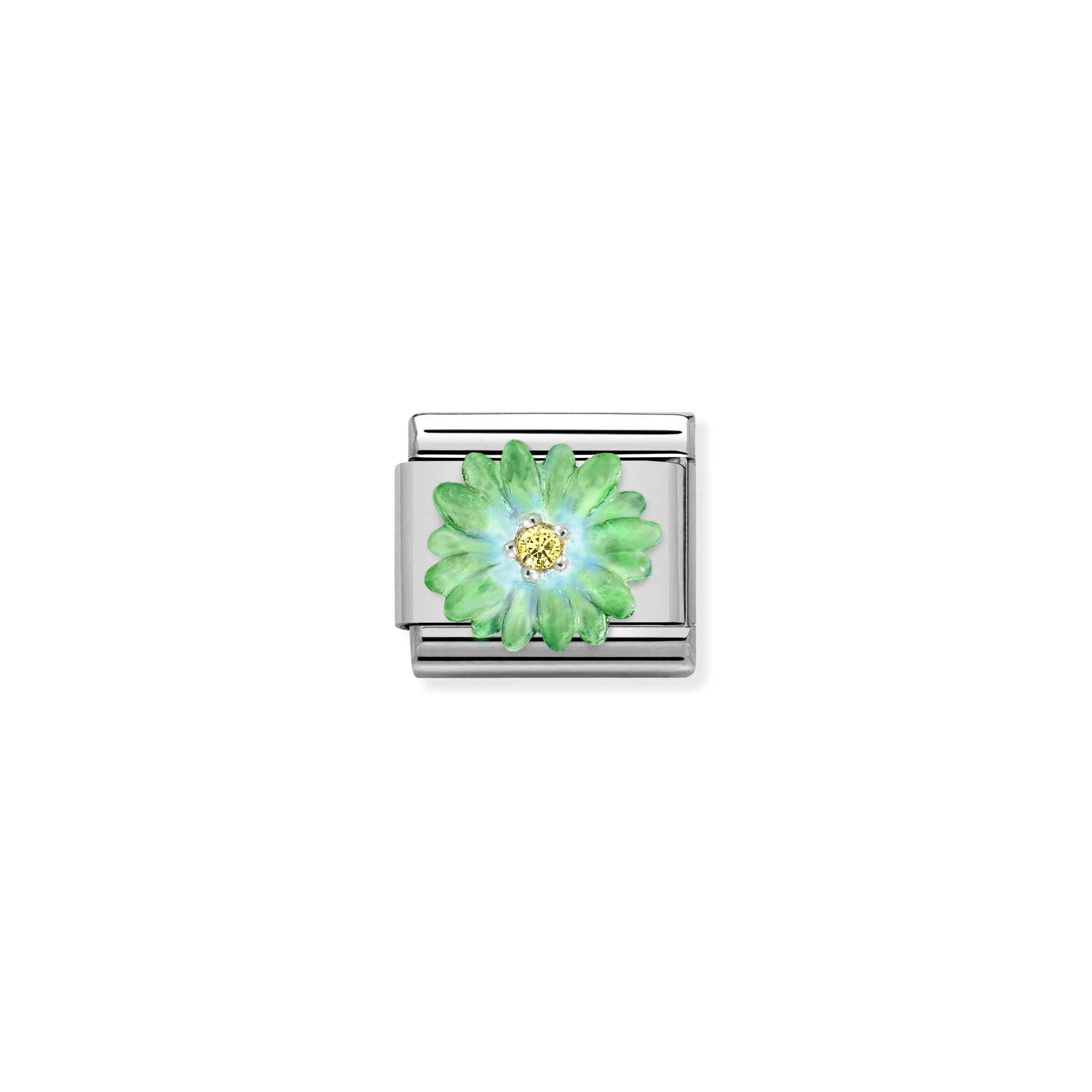Charm, Composable Link, Green Flower
