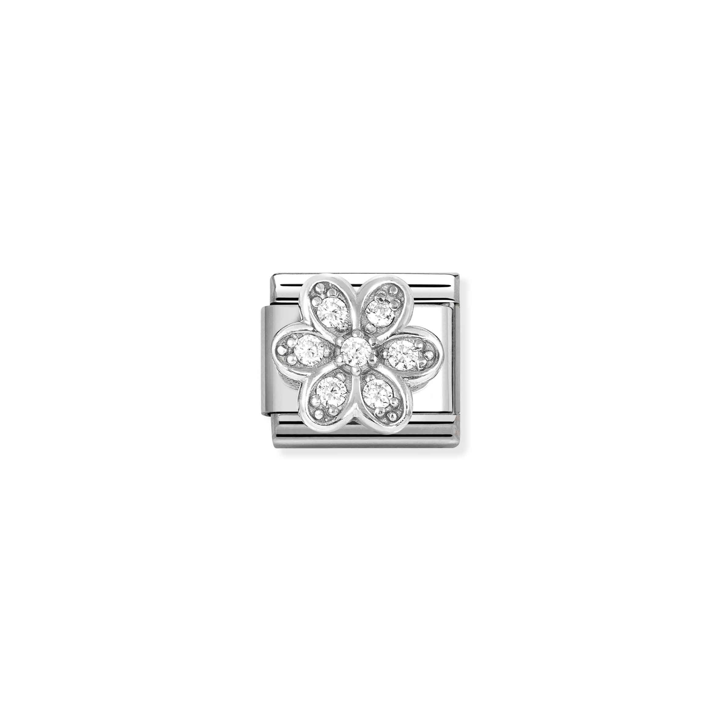 Charm, Composable Link, Daisy with White CZ