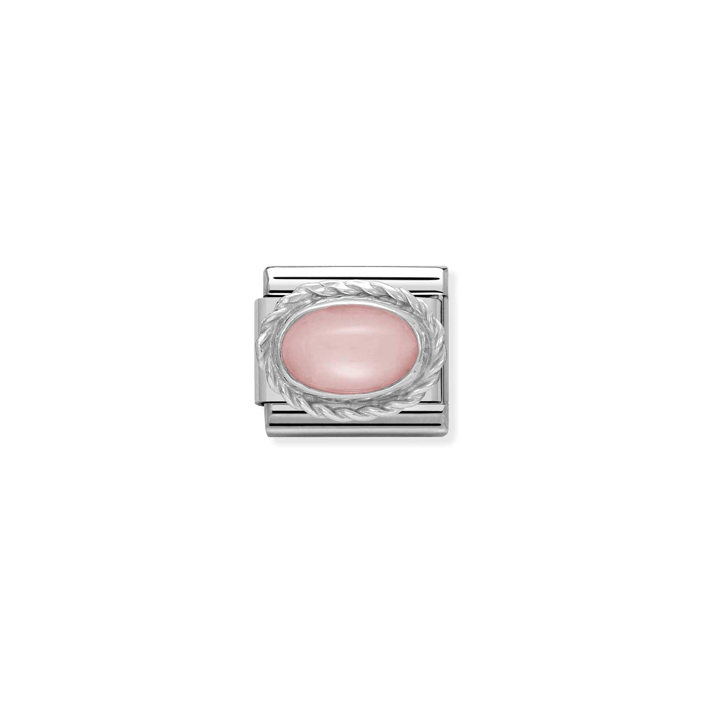 Charm, Composable Link, in Silver with Opaline