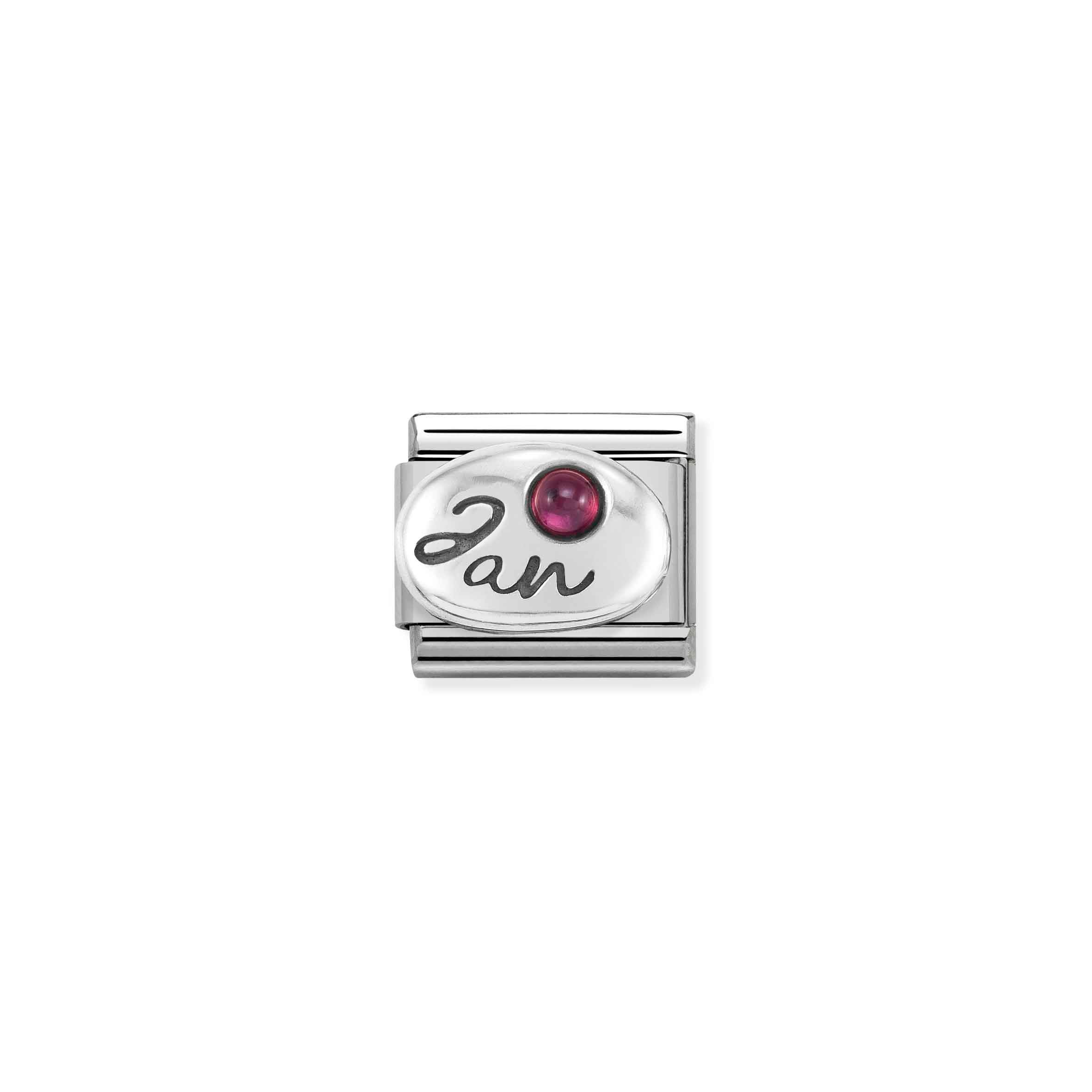 Charm, Composable Link, January in Silver