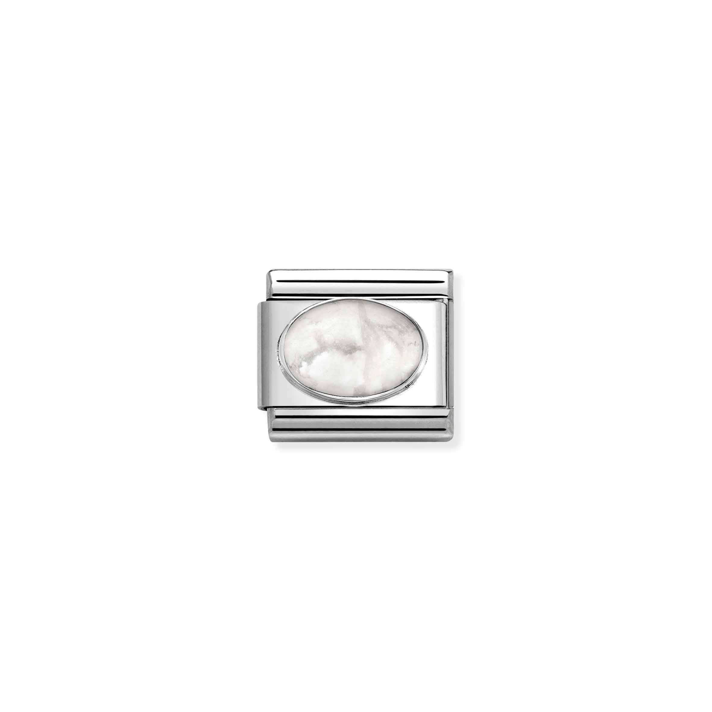 Charm, Composable Link, White Howlite stone