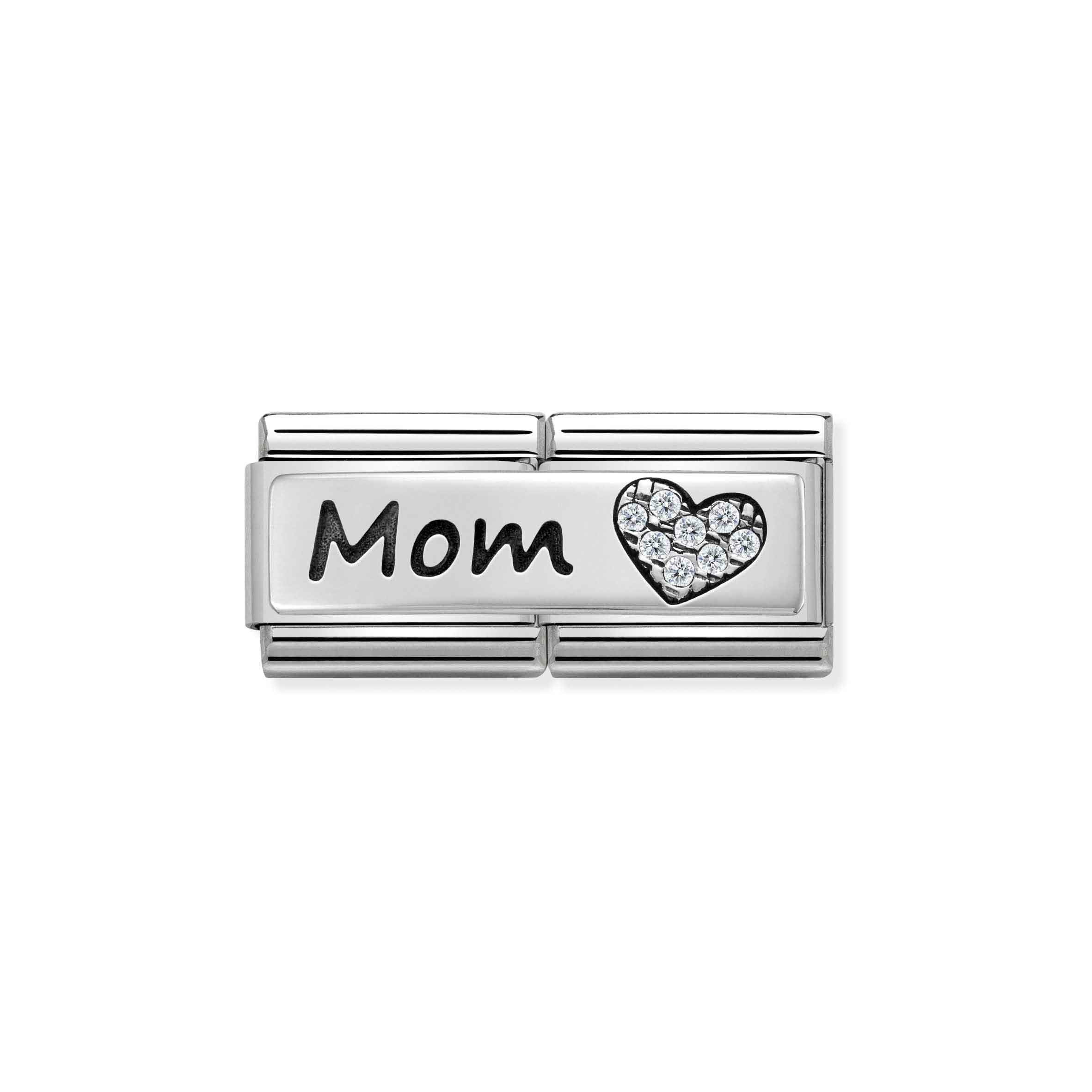 Charm, Composable Double Link, Mom and Heart