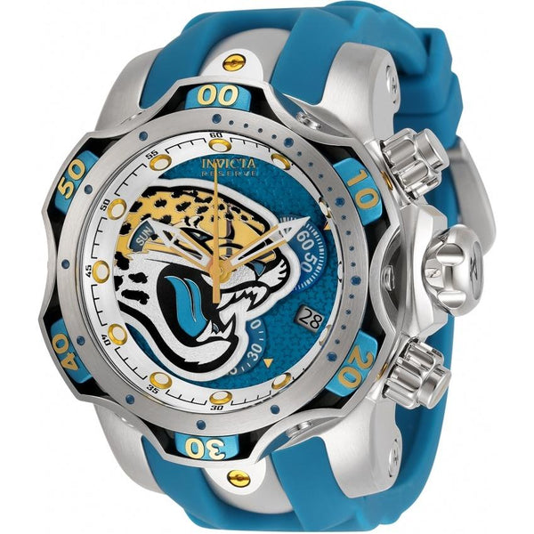 Invicta Men's 33076 NFL Jaguars Blue Silicone Watch