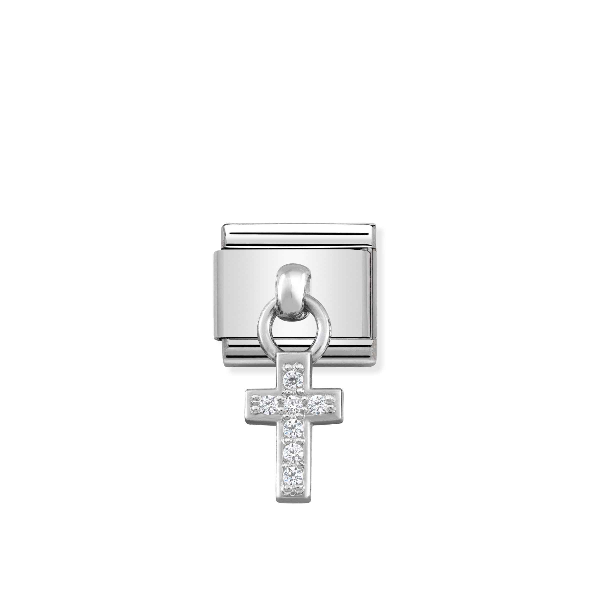 Charm, Composable Link, Silver pendant Cross