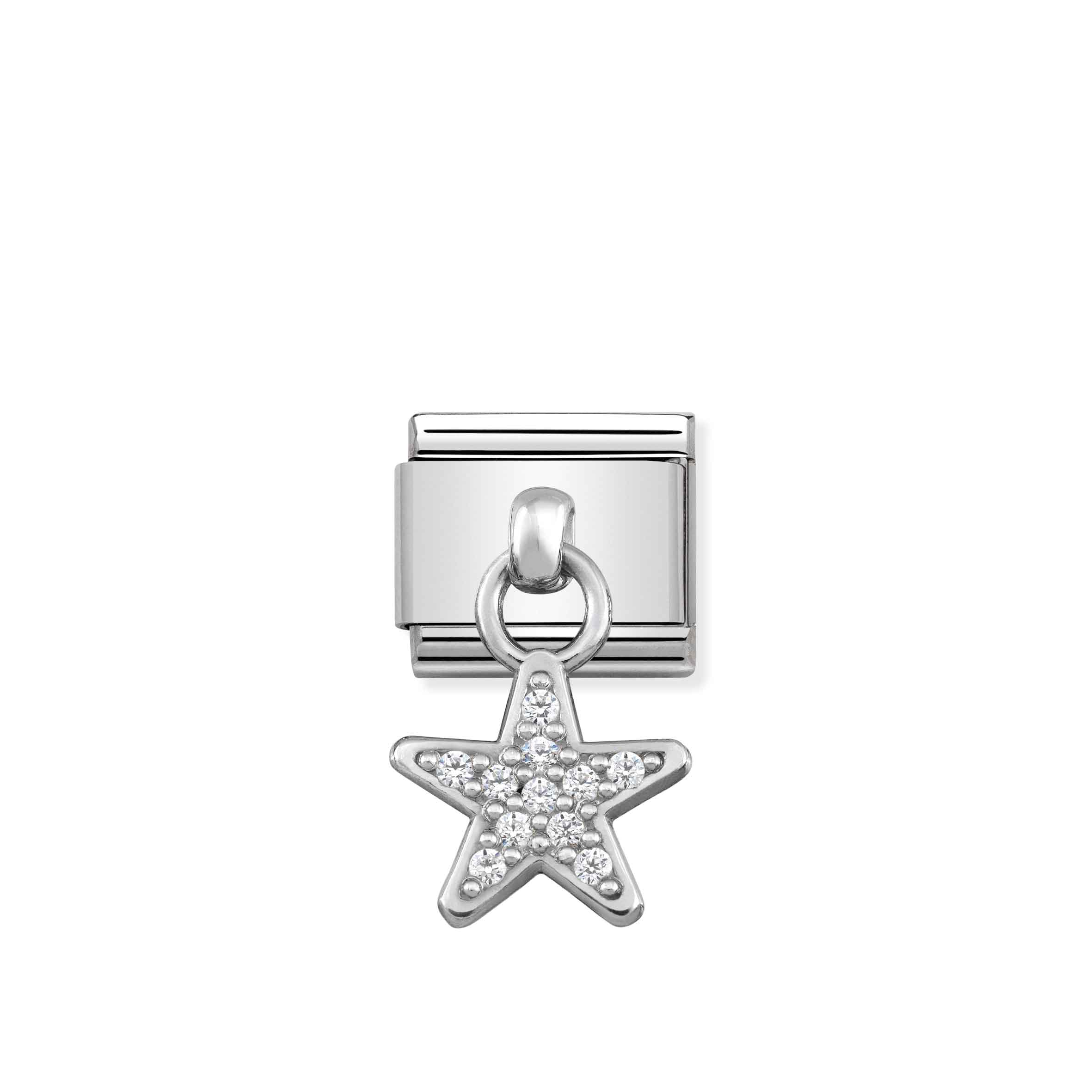 Charm, Composable Link, Silver pendant Star