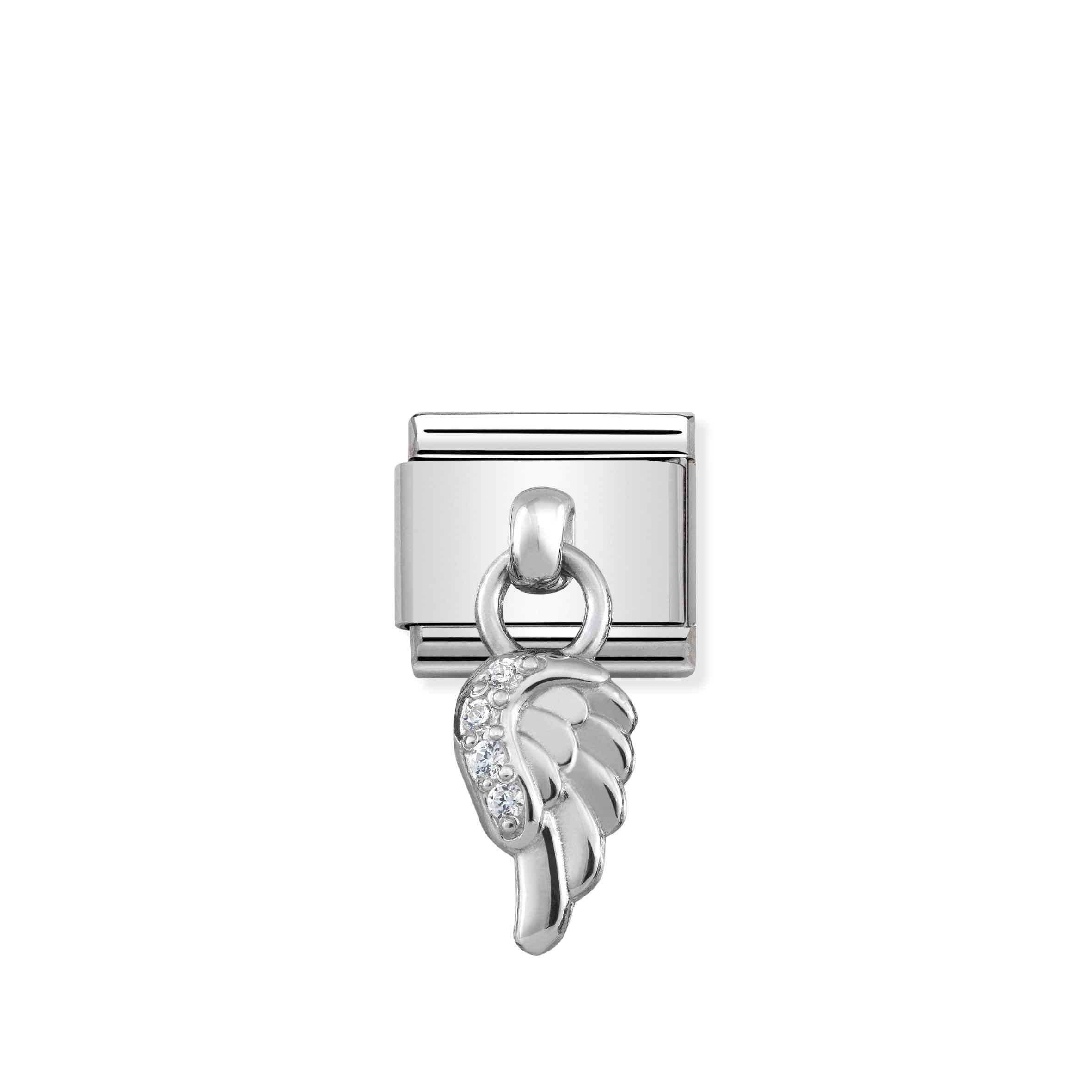 Charm, Composable Link, Silver pendant Wing