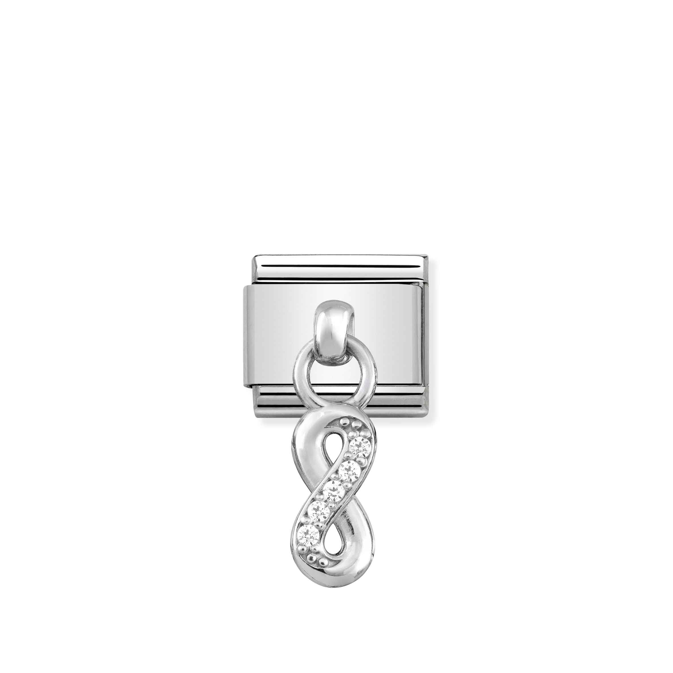 Charm, Composable Link, Silver pendant Infinity
