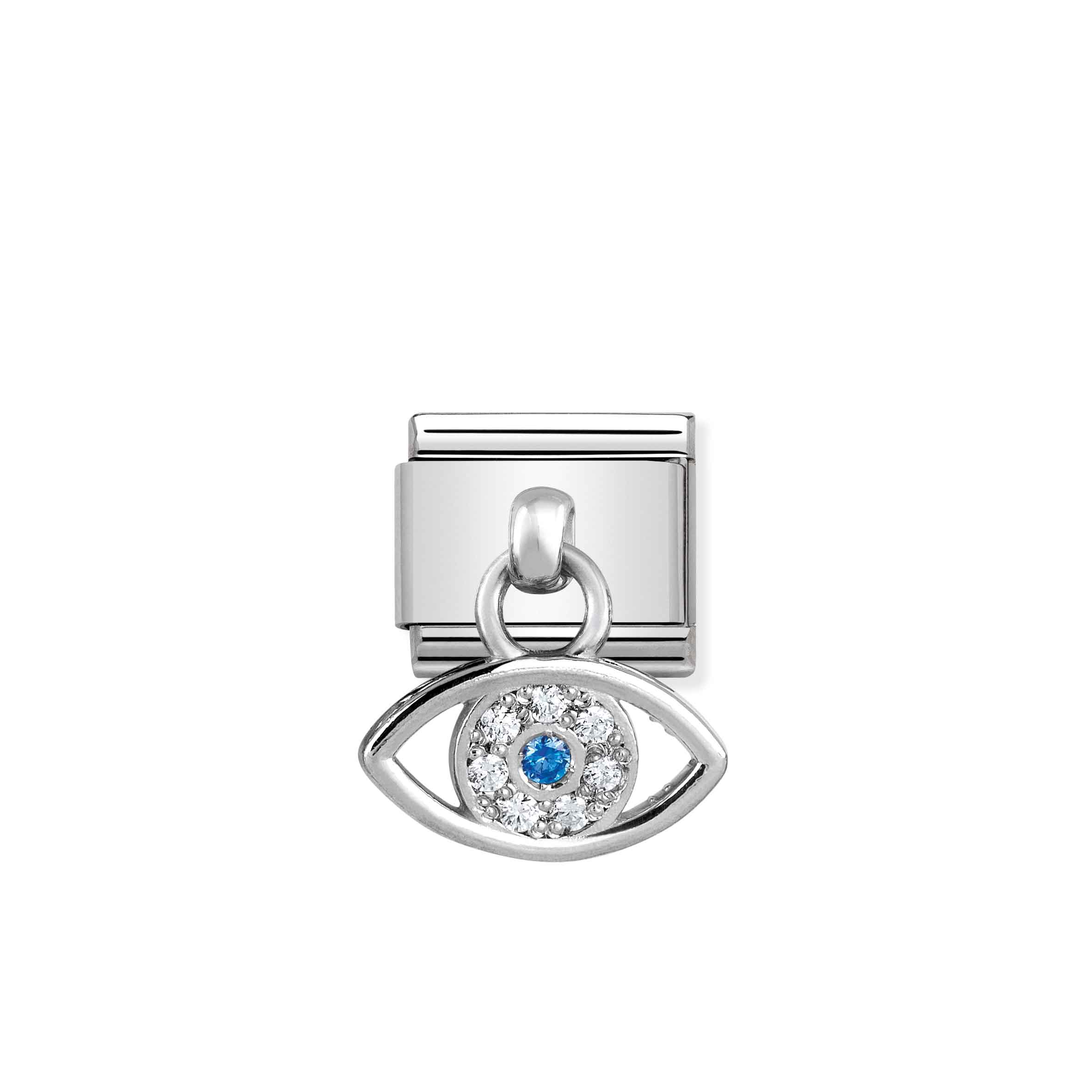 Charm, Composable Link, Greek Eye pendant