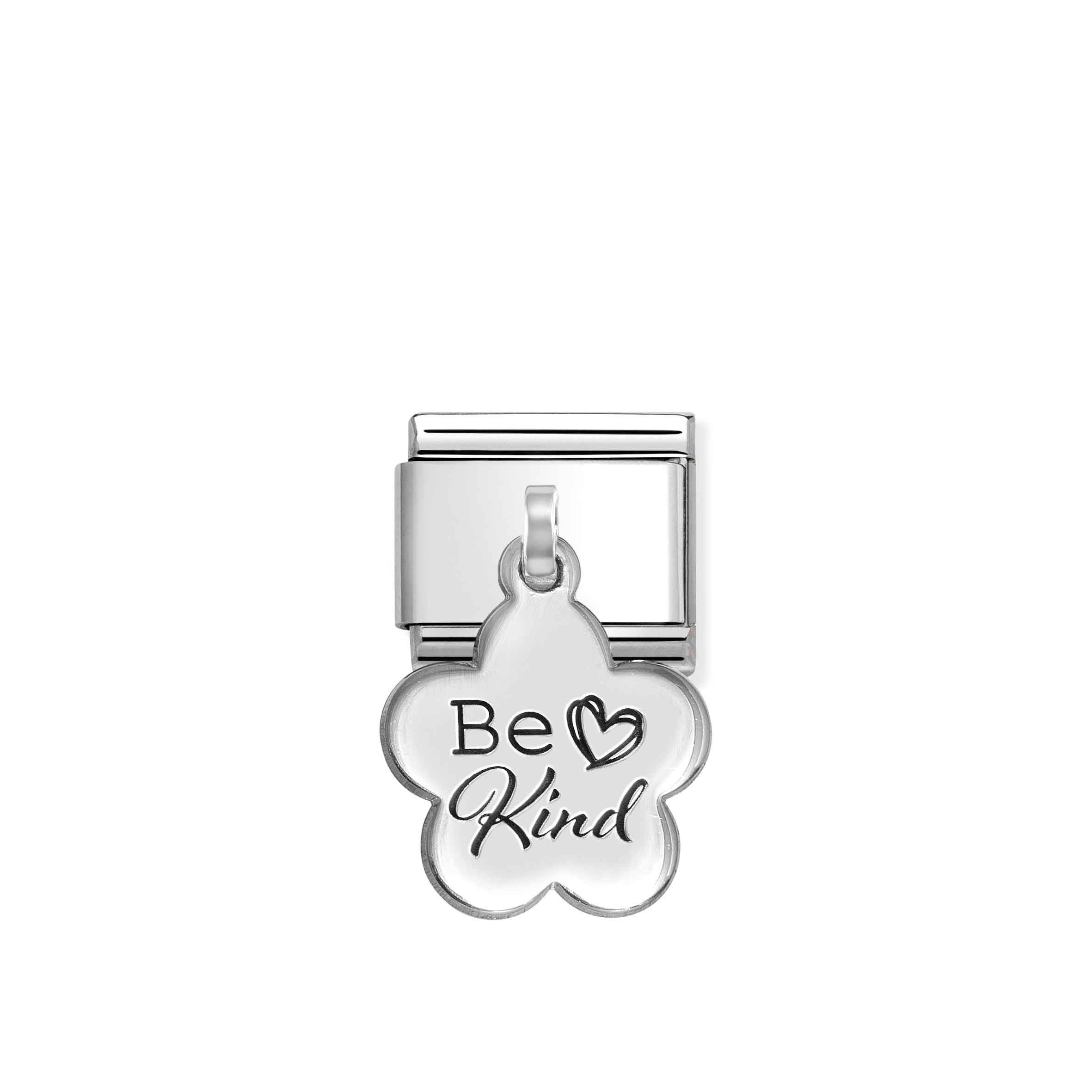 Charm, Composable Link, BE KIND Flower pendant