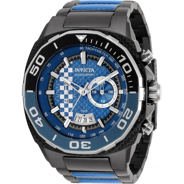 Invicta Men's 33197 Speedway Black and Blue Stainless Steel Watch
