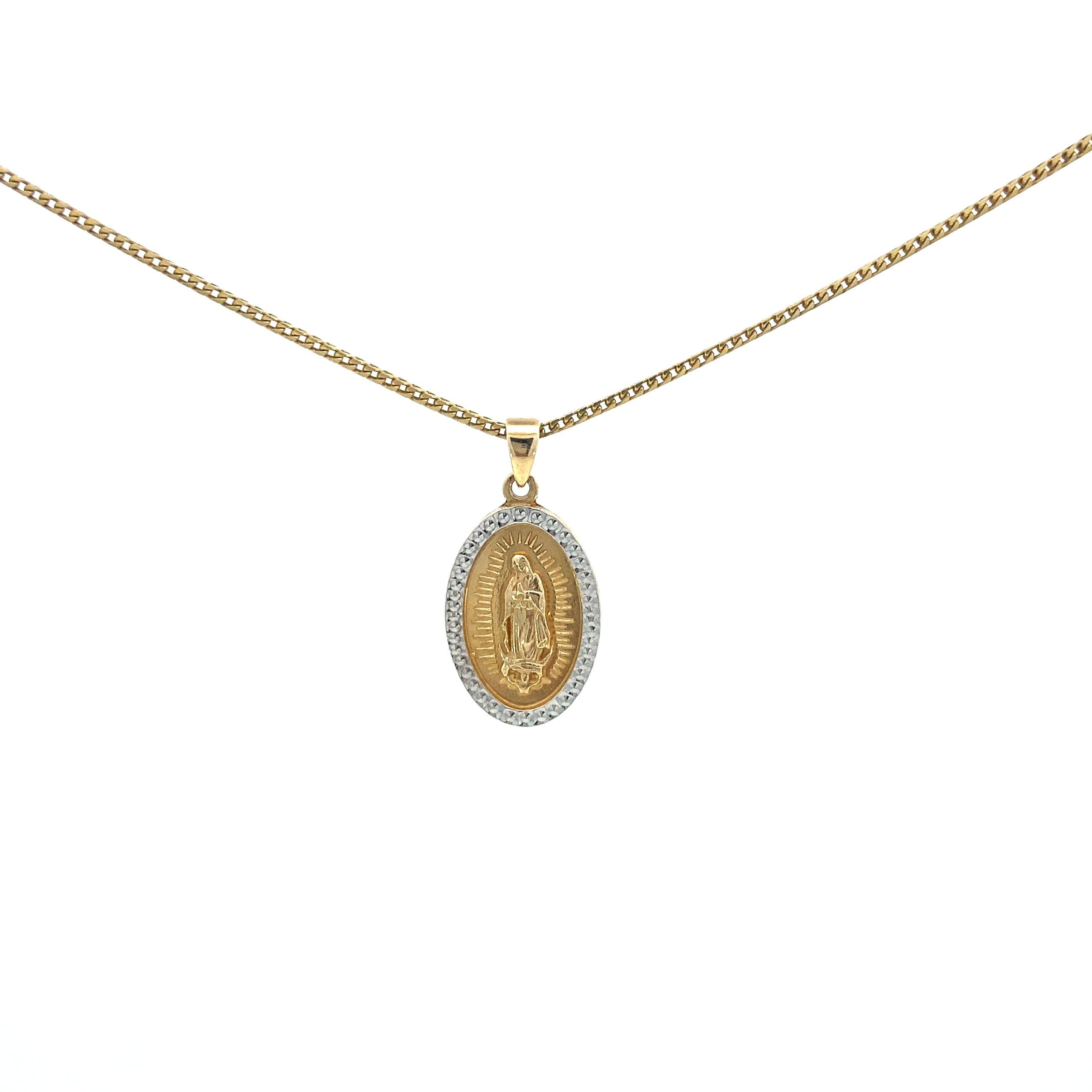 14k Gold 2/T Virgin Pendant
