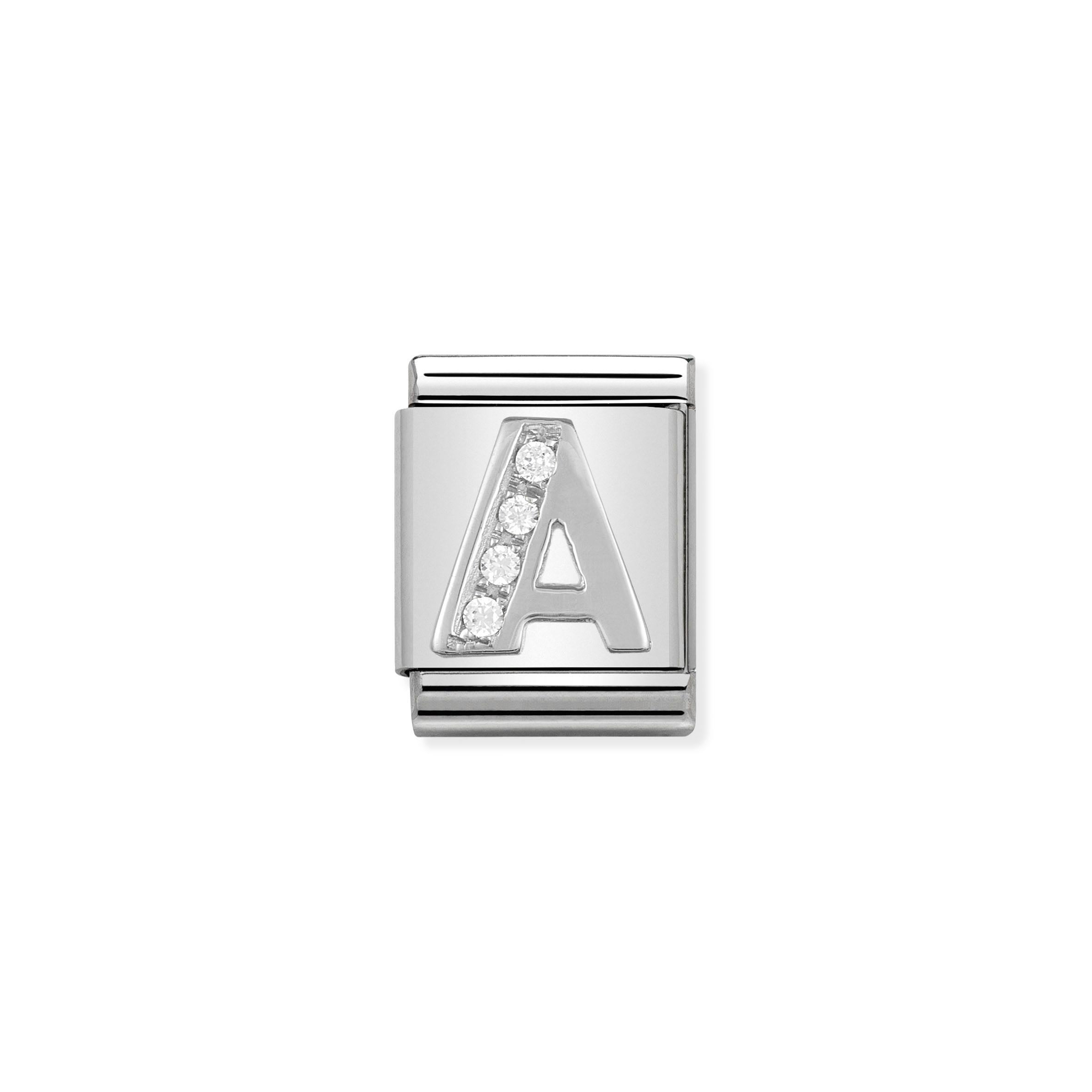 Composable Big Link Silver Letter A