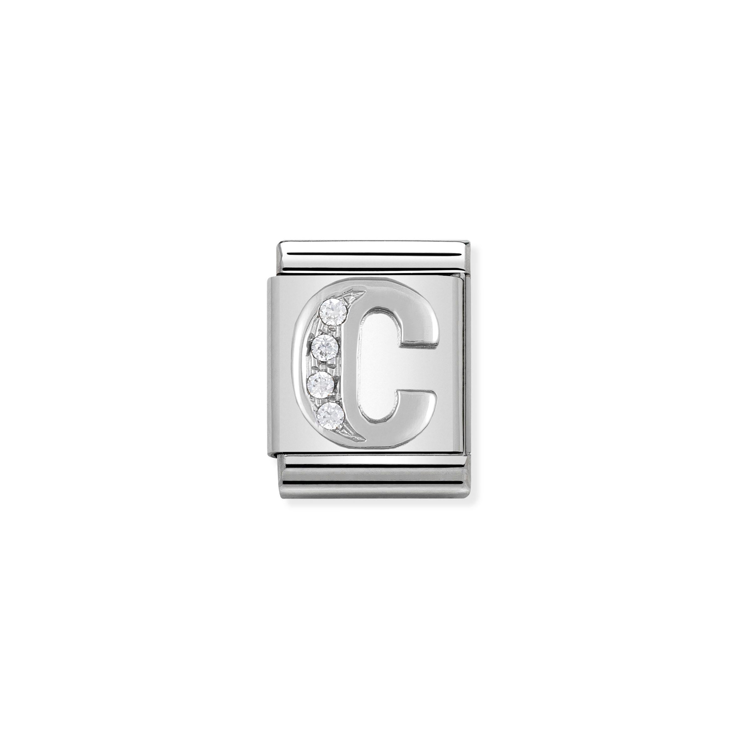 Composable Big Link Silver Letter C