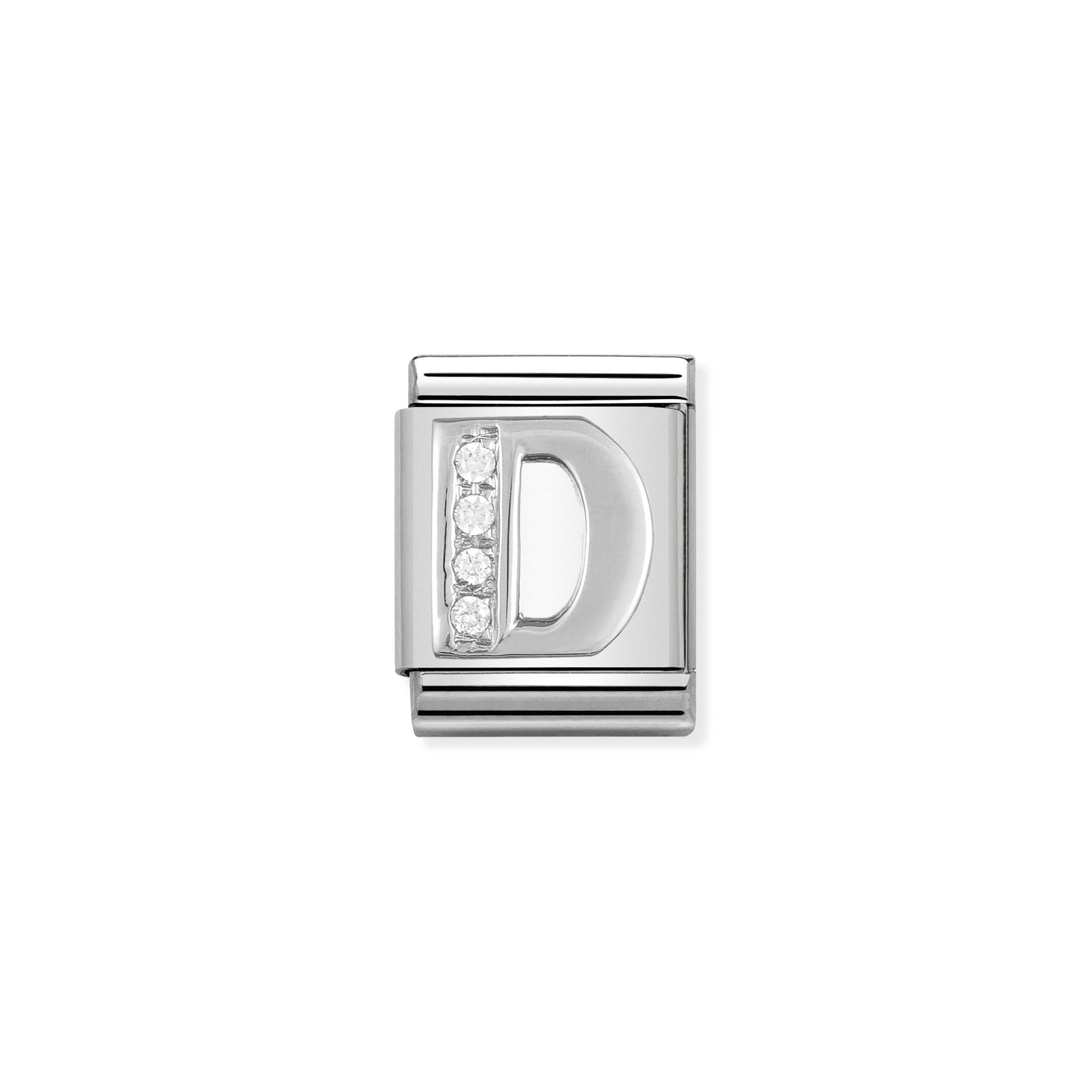 Composable Big Link Silver Letter D