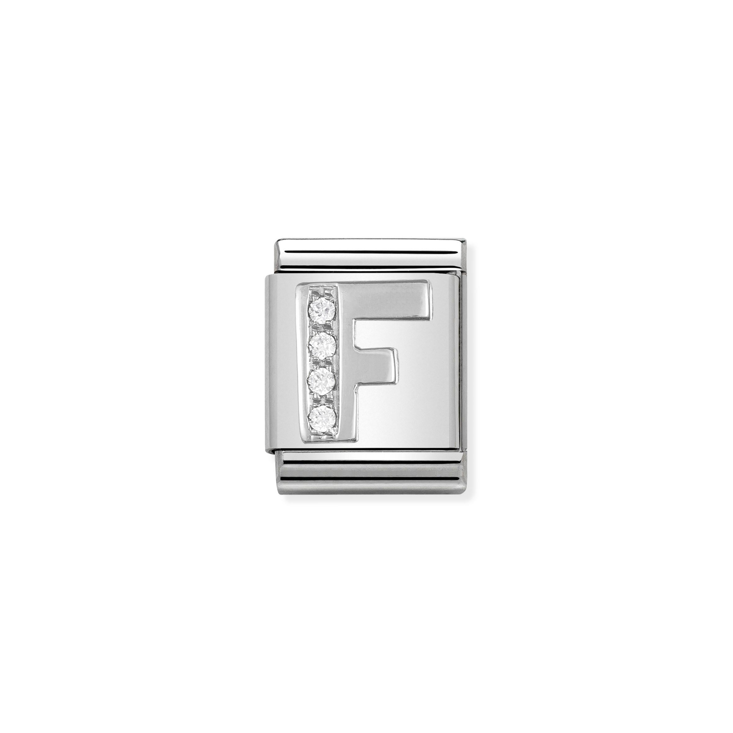 Composable Big Link Silver Letter F