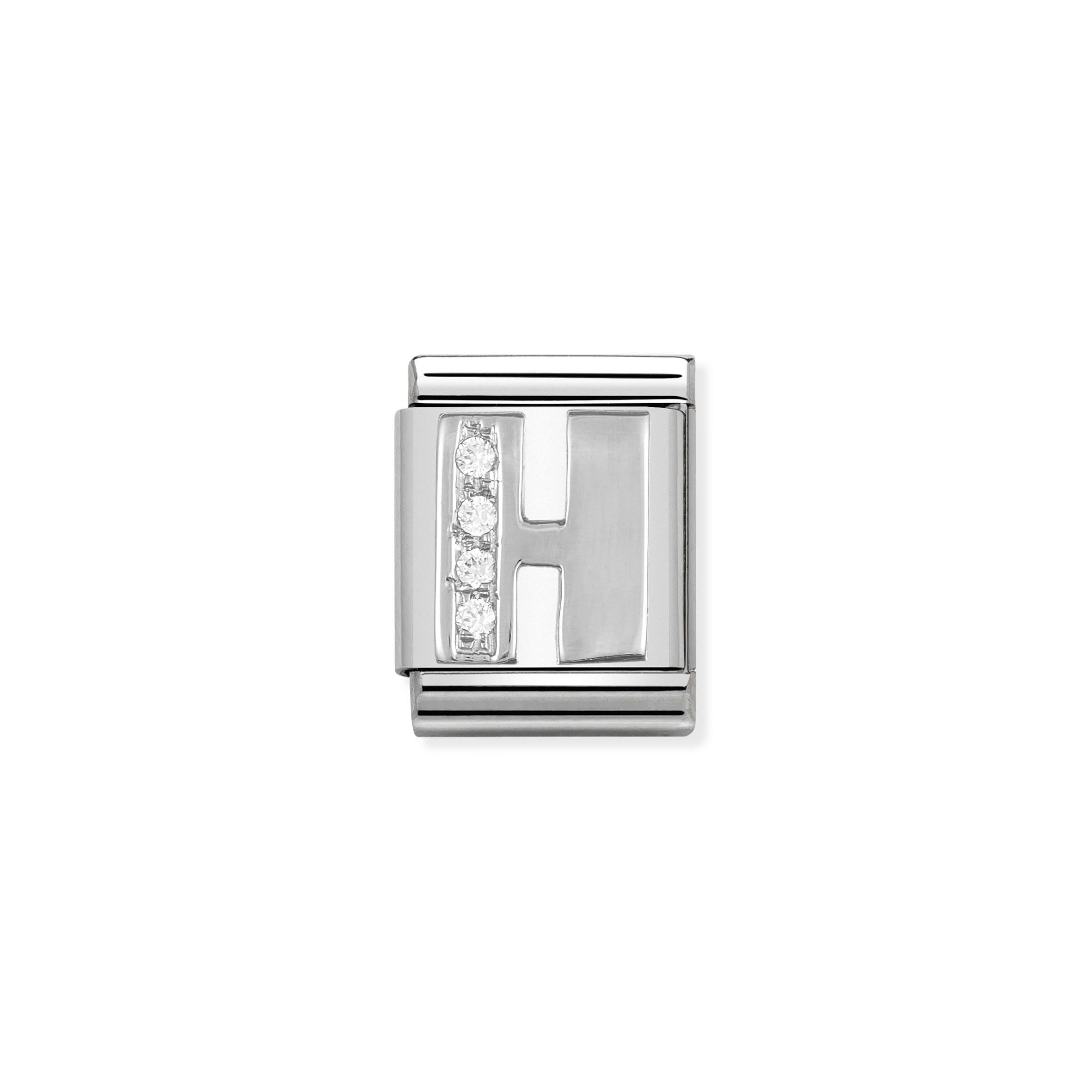 Composable Big Link Silver Letter H