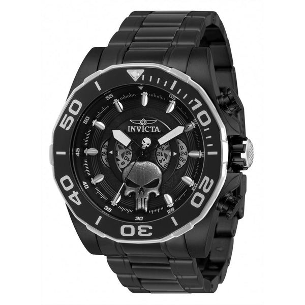 Invicta Men's 33311 Marvel Punisher Black Silicone Watch