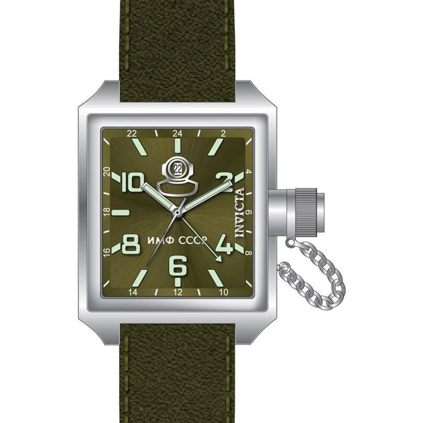 Invicta Men's 33706 Russian Diver Green Leather Watch
