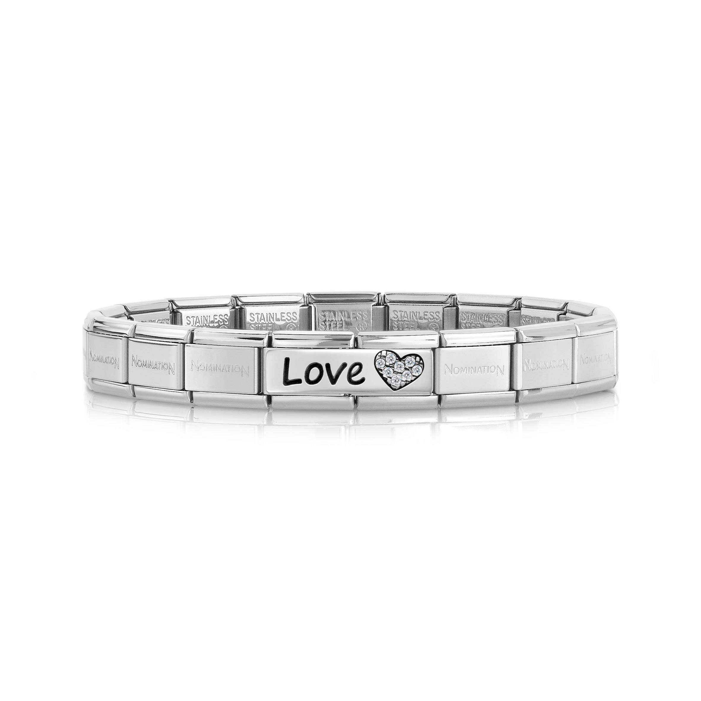 Composable Classic "Love" Bracelet with Heart