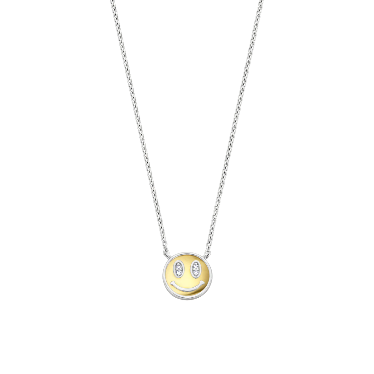 Ti Sento Happy Face Necklace