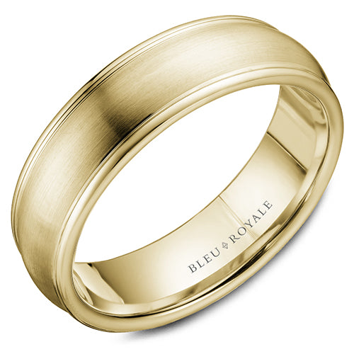 Bleu Royale 14k Yellow Gold Men's Wedding Band - RYL-039Y65-M10