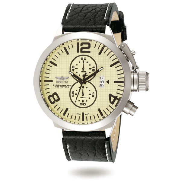 Invicta Men's 3449 Corduba Chronograph Black Leather Watch