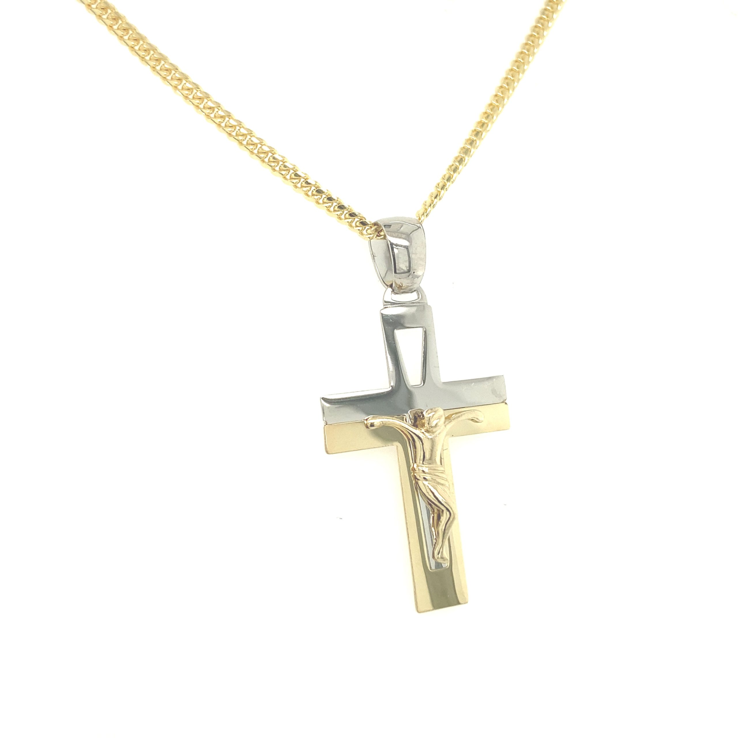 14K Cross with Image 2/t Pendant