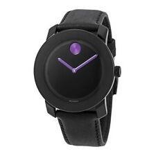 Movado Men's 3600017 Bold Black Leather Watch