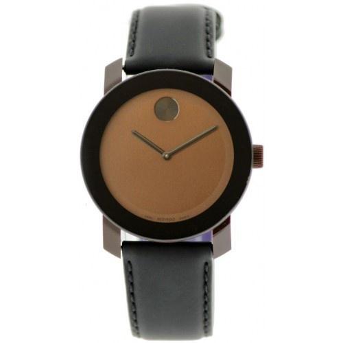 Movado Unisex 3600090 Bold Black Leather Watch