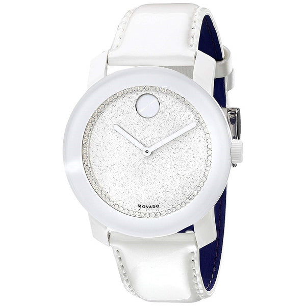 Movado Unisex 3600230 Bold Crystal White Leather Watch