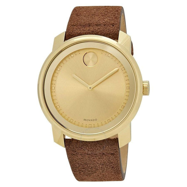 Movado Men's 3600449 Bold Dot Brown Leather Watch