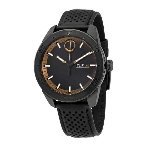 Movado Men's 3600478 Bold Black Leather Watch