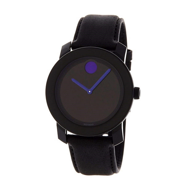 Movado Unisex 3600479 Bold Black Leather Watch