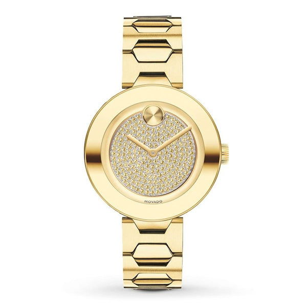Movado Women's 3600492 Bold Crystal Gold-Tone Stainless Steel Watch
