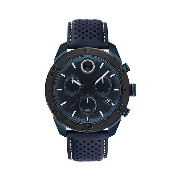 Movado Men's 3600516 Bold Chronograph Blue Leather Watch