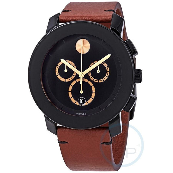Movado Unisex 3600540 TR90 Chronograph Brown Leather Watch