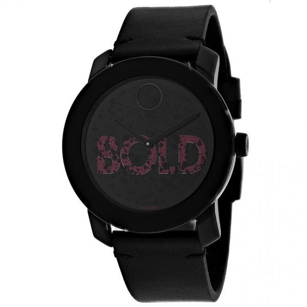 Movado Men's 3600556 Bold Black Leather Watch