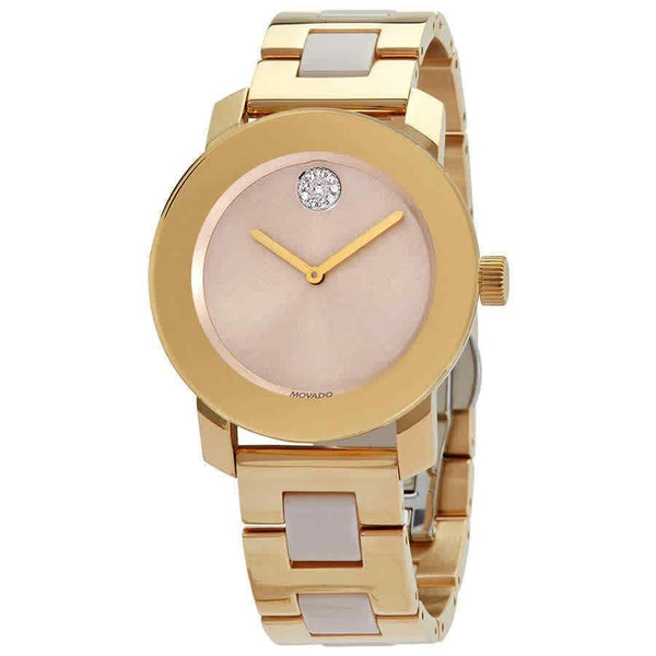 Movado Women's 3600640 Bold Two-Tone Ceramic and Stainless Steel Watch