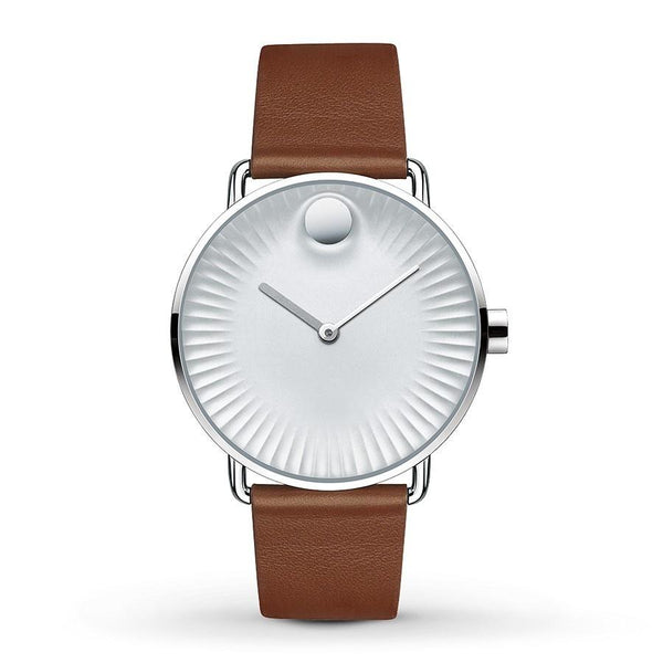 Movado Men's 3680038 Edge Dot Brown Leather Watch